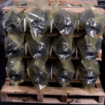 Ejes durante el envío asegurados con película ZERUST Ferrous VCI
