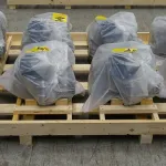Motores empaquetados en ZERUST Natur-VCI para su envío, utilizando tecnología VCI biodegradable.