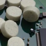 Tabletas de VCI anticorrosivas cerca de la placa de circuito para proteger contra la corrosión