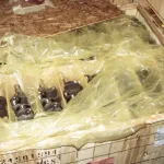 Caja revestida con película VCI limitadora de humedad ZERUST ICT504-LM para embalar cigüeñales durante el envío