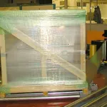 Caja de madera envuelta con ICT510-SM para un almacenamiento sin óxido