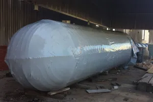 industrial equipment wrapped for storage and transport