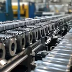 Piezas de metal recubiertas con un agente antioxidante de larga duración en una línea de fabricación