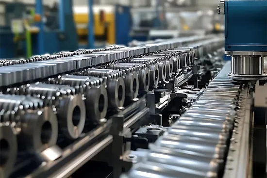 Piezas de metal recubiertas con un agente antioxidante de larga duración en una línea de fabricación