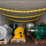 Control de humedad en contenedores para piezas metálicas con ZERUST ActivLink M-10 instalado en el techo